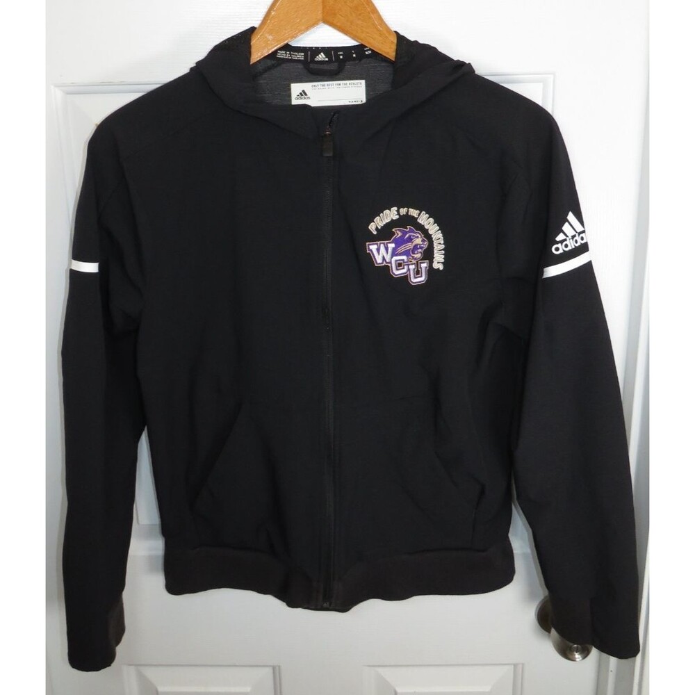 Adidas Women's Western Carolina University Hooded Full Zip Windbreaker Medium